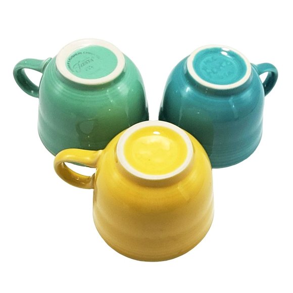 Fiestaware Fiesta VTG Lot/3 Coffee Tea Cup & Saucer HLC Ceramic Dining - Picture 5 of 9